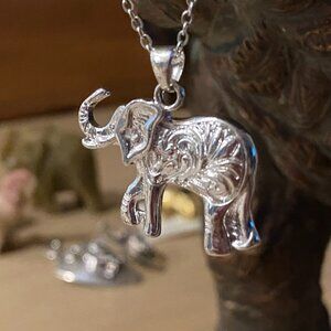 925 Sterling Silver Elephant Pendant